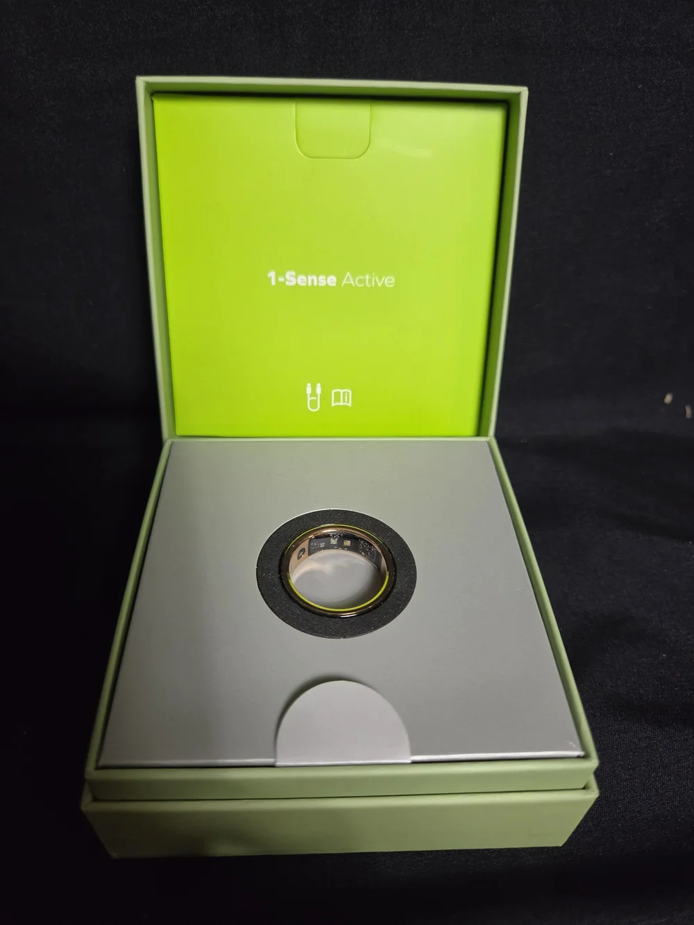 Momax 1-Sense Active Smart Ring - Size 13 - Black Nano-Ceramic Health Tracker